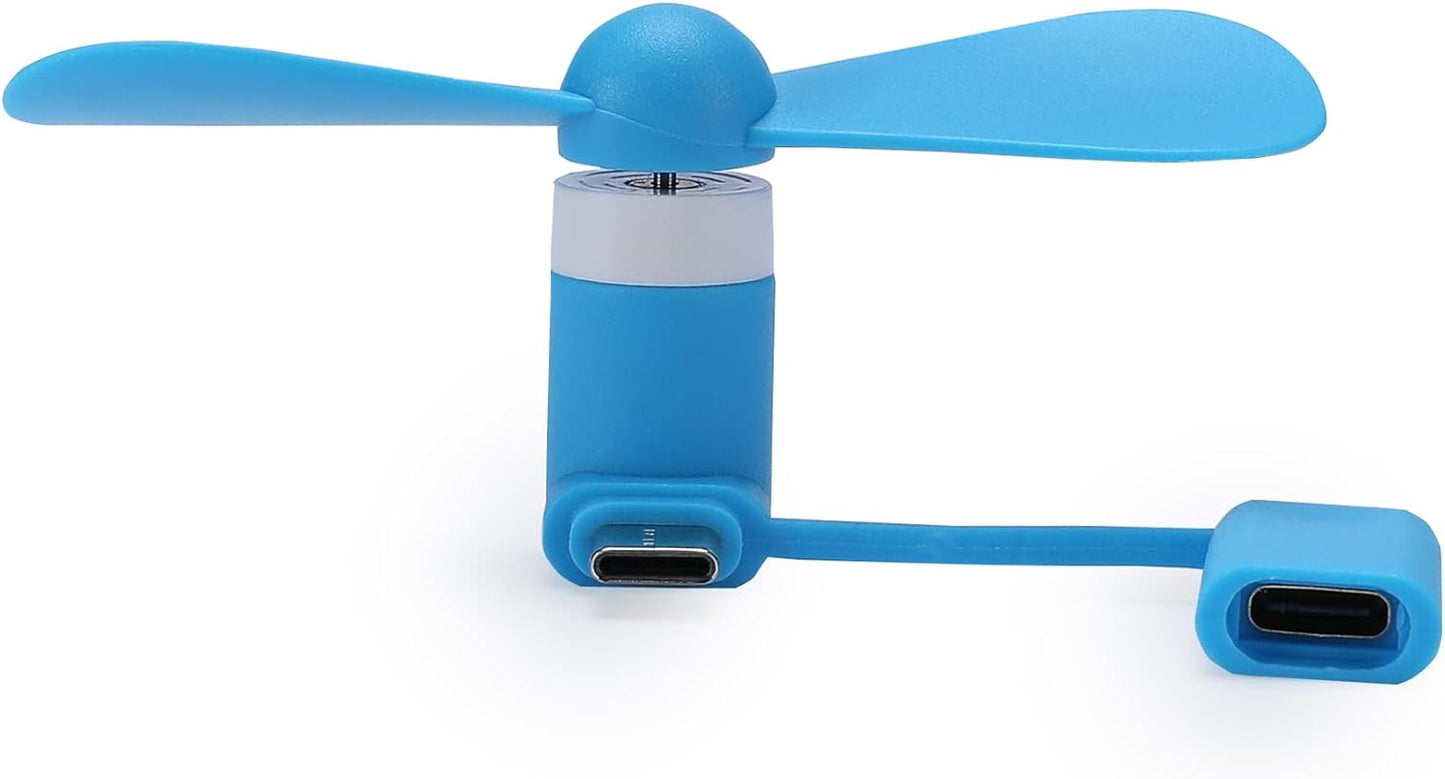 DNTESR 2-in-1 Summer (6-Pack) Mini Cell Phone Fan Fan Compatible for iPhone, iPad, Android Smartphone,Tablet - Colorful