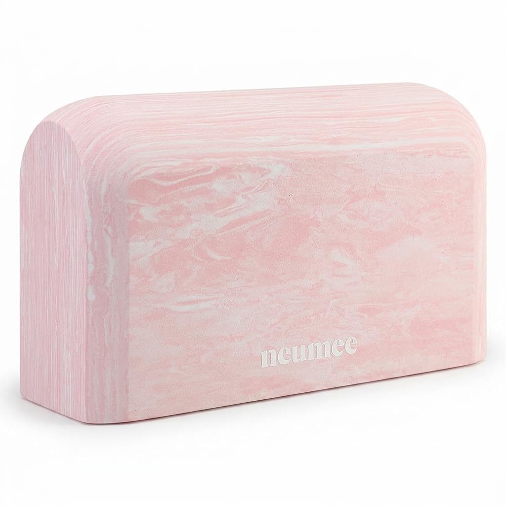 NEUMEE Yoga Block, EVA Foam Yoga Brick with Arc Shape & Non-Slip Grip, Lightweight Portable Yoga Block for Women Men, Ink Painting Design, Yoga Accessories for Poses, Pilates, Meditation, Balance & Stretching