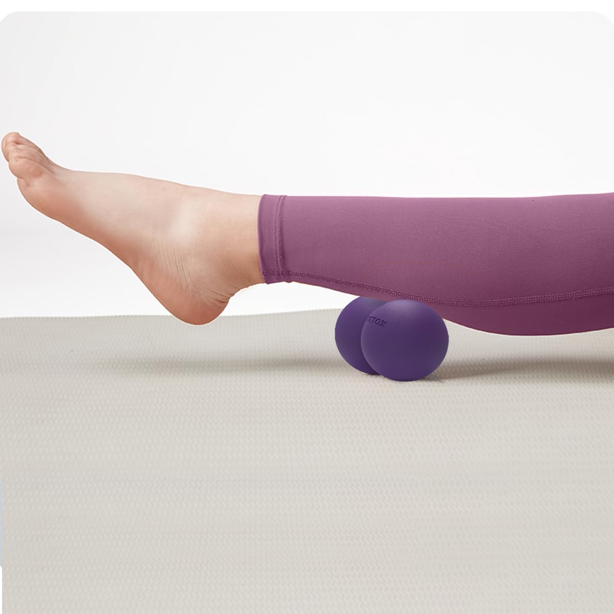 ANVICTOX Peanut Massage Ball,Double Lacrosse Ball for Neck and Back,Medium Density Myofascial Release Massager Ball for Deep-Tissue Massage Muscle Knots Yoga Therapy(Purple)