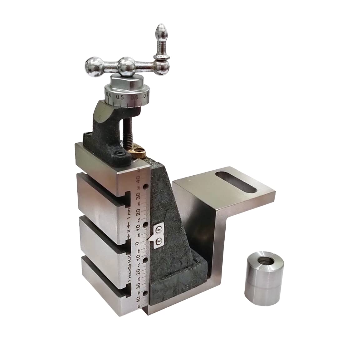 Mini Vertical Milling Slide Mounted on Z Type Angle Plate -Direct Fit for Mini Lathe Machine (Without Clamp & with Mini Vice 2")