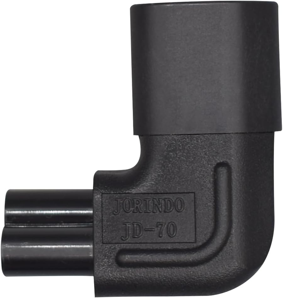 TEWOXIN 2PCS IEC320 C14 C5 10A 250V, (2PCS C14 C5 Up Bend to Power Adapter Converter, for Laptop, Computer Monitor, TV