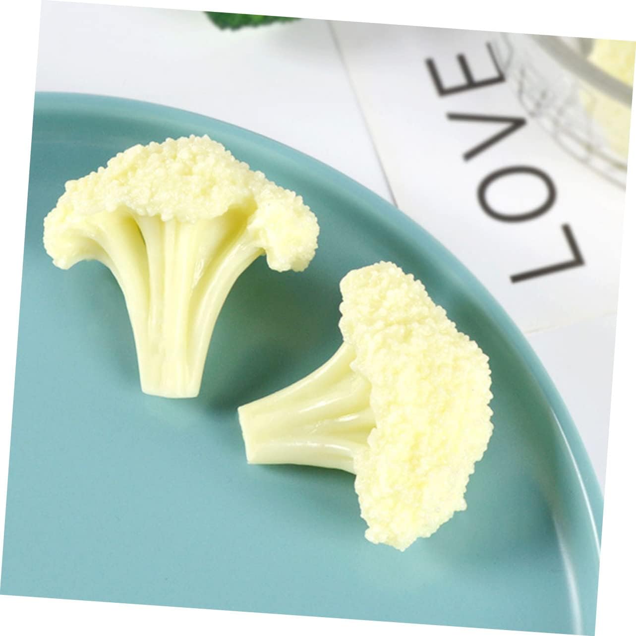 Lifelike Broccoli Slice Model - Realistic Fake Food Display