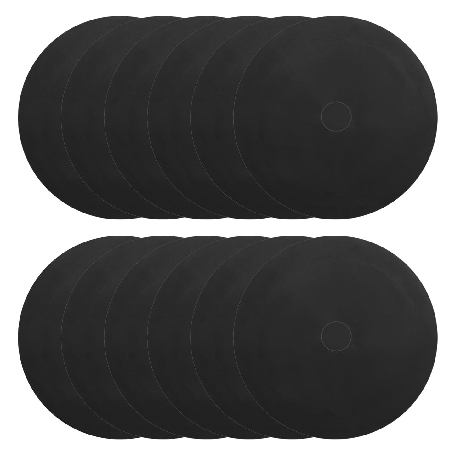 PATIKIL Spot Markers 6 Inch, 12 Pcs Non-Slip Floor Dots Agility Markers Flat Field Cones Poly Dot with Hole for Gym PE Speed Training Dance Soccer Basketball Sports, Black