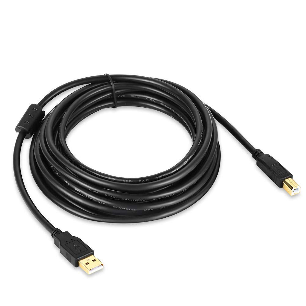 XBOHJOE 2.0 10 USB2.0 (10ft, USB Printer Cable FT Type A Male to B Male Scanner USB a b for HP, Canon, Lexmark, Epson