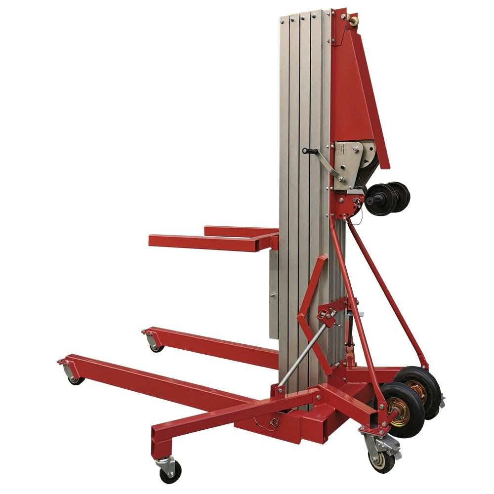 Manual Material Lift, Contractor Lift, 21ft Height, 550 lb. Capacity