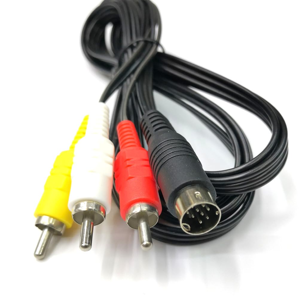 myezfit 9 9P 3 DIN Pin to RCA Audio Video Composite Cable Male Plug to RCA Male Stereo AV Wire Connection Wire Cable
