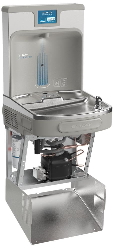 Elkay LZS8WSVRLK Filtered Fountain & EZH2O Bottle Filling Station, Lt. Gray Gran