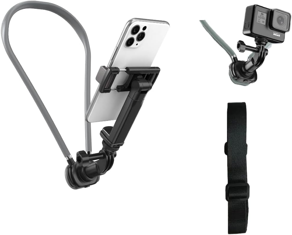Chapter Seven Neck Hanging Phone Holder,Hands Free POV/Vlog Chest Camera Phone Holder for Video Recording,Compatible