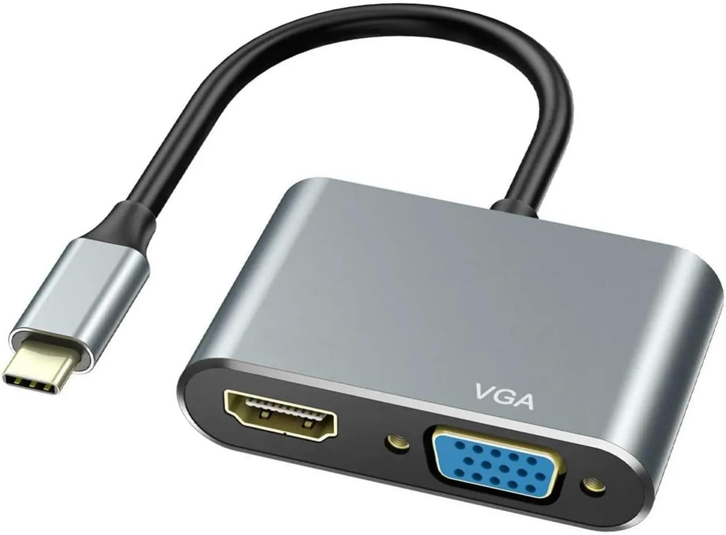Fonus S10 (14.6" 2024)/S10 (12.4" 2024), USB C to HDMI VGA Adapter Video Splitter HDTV Cable Compatible with Samsung