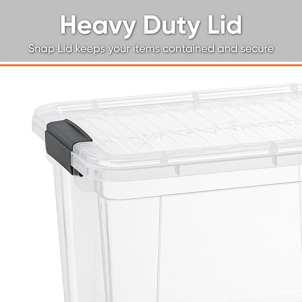 Superio Storage Bins - 10 Pack Clear Organizing Boxes | 2.5 Qt Stackable, BPA-Free & Odor-Free