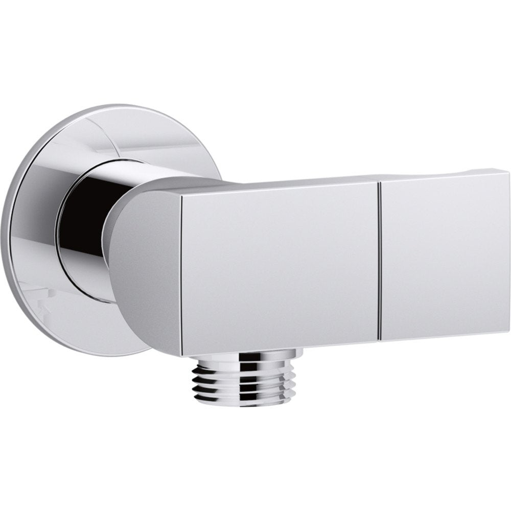 Kohler K-98354-CP Exhale Wall-Mount Supply Elbow with Check Valve & Handshower Bracket, Polished Chrome