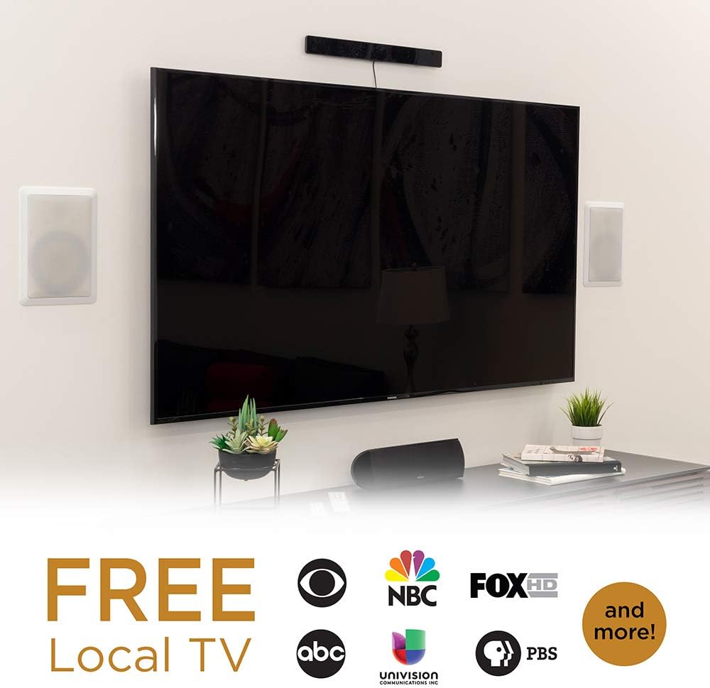 UltraPro 4K 1080P 47331 Amplified TV Antenna, Indoor Bar Design, Long Range, Supports HD Digital VHF UHF, Smart TV