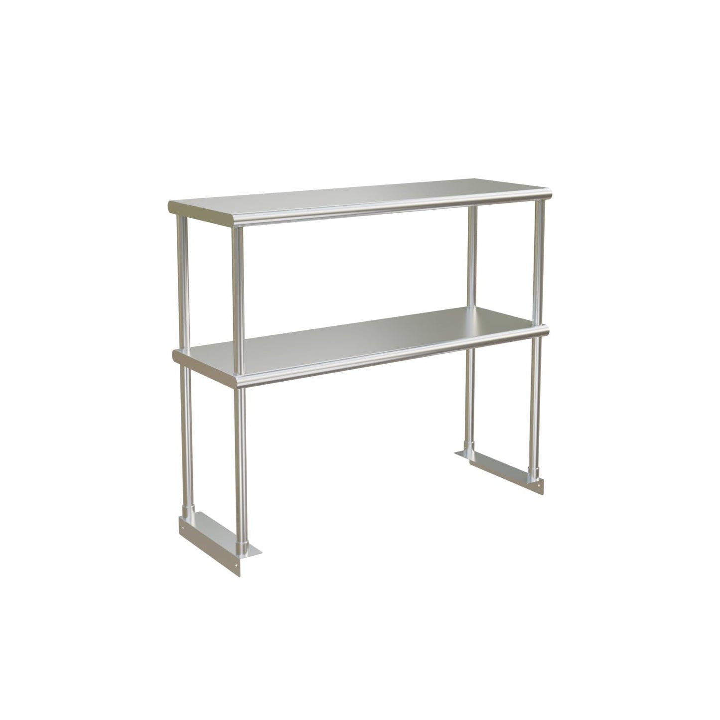 STABLEINK NSF Stainless Steel Double Overshelf for Prep & Work Table 12x36 Inches, 2 Tier Rack Shelves for Commercial Restaurant, Home Kitchen, Laundry and Garage