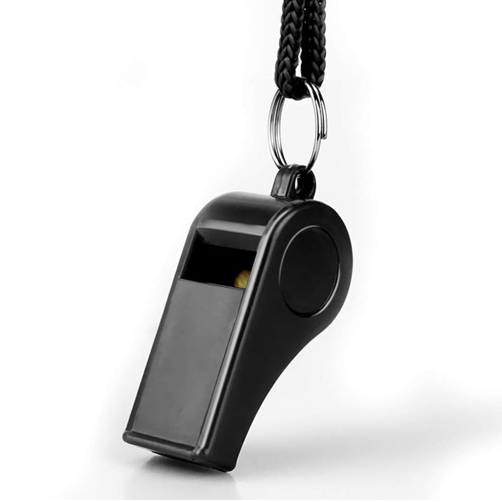 Hipat Whistle, 3 Packs Plastic Sports Whistles with Lanyard, Loud Crisp Sound Whistle Ideal for Coaches, Referees, and Officials