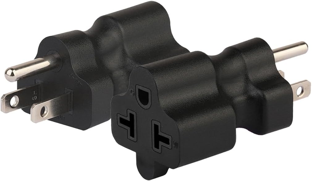 TEWOXIN 3 5-15P 5-20R/6-15R/6-20R Adapter,4-in-1 15A 20A 125V 250V PCS NEMA to Power Converter for Server Rack,EV