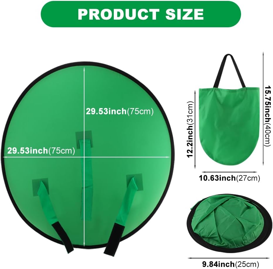 Kakalote 1 75cmonly PC Green Screen Background, Nylon Background Screen Portable Foldable Backdrop for Live Streaming