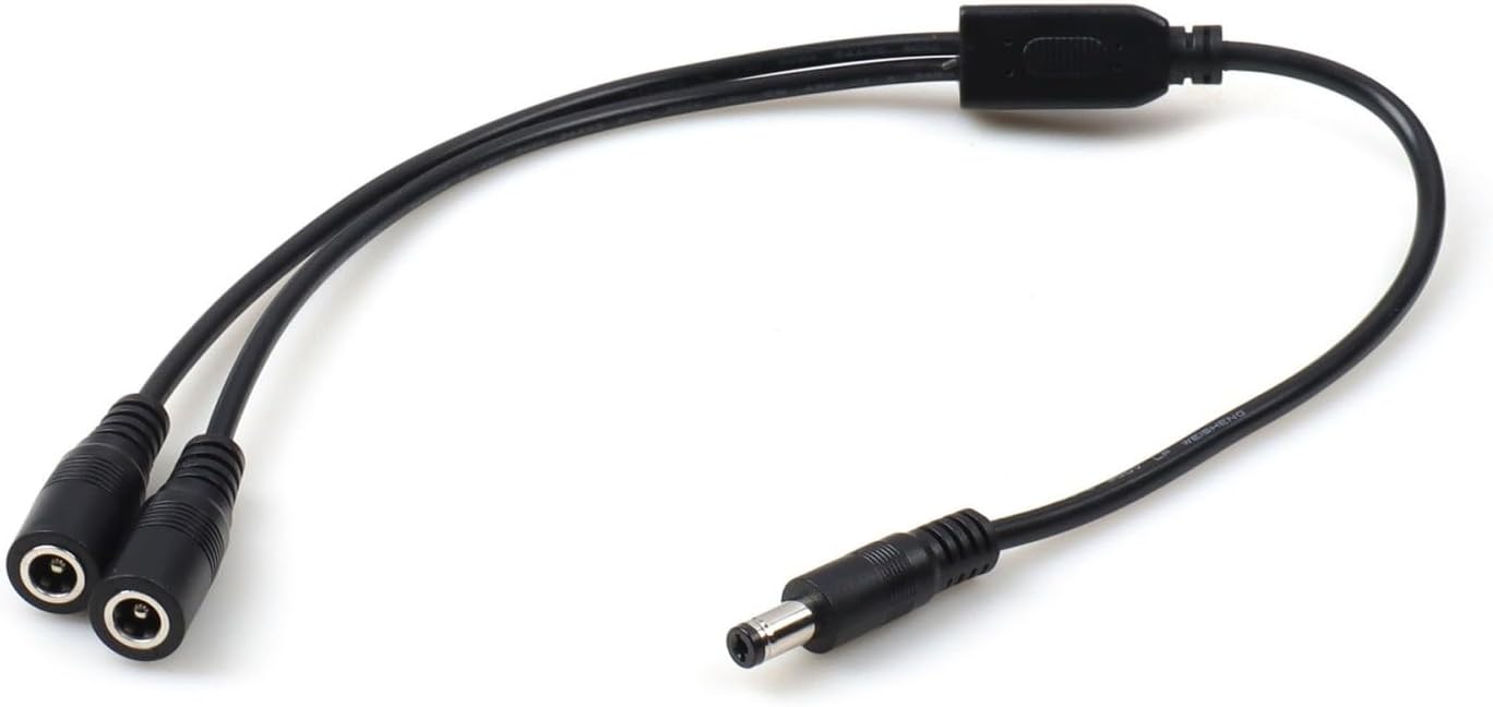 Kangnice 5.5x2.1mm 1 2 3 4 40cm Power Splitter Cable to Way Adapter for CCTV Router LED Light Length