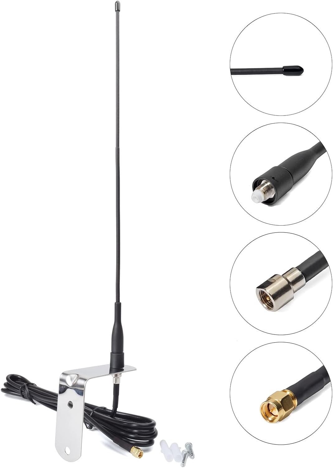 UAYESOK 433Mhz 500 433Mhz External Antenna for Remote Distance up to ft+, Garage Door Gate Aerial Signal Booster