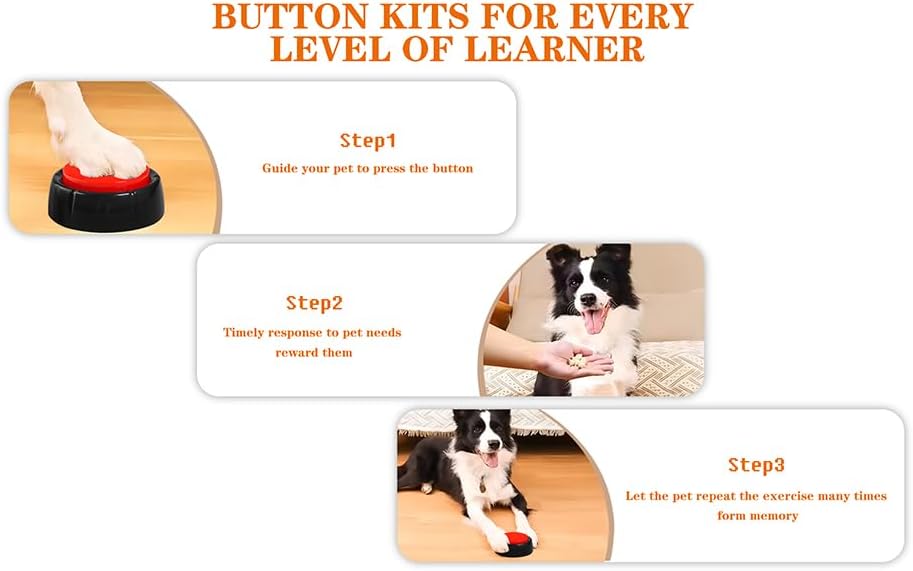 Wariolle 30 Recording Buttons Recordable Button Second Voice Record Button Dog Buttons Talk for Pet Training Games