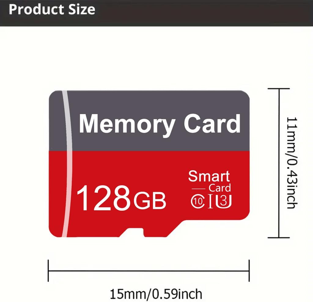 Yicunxin 2 Pack 128GB C10 A1 (128, Memory Card with Adapter, High Speed TF Card, UHS-I Memory TF Card for Tablet/Mobile