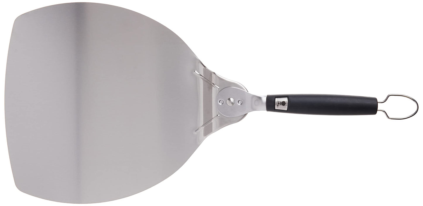 Weber Original Pizza Paddle – Stainless Steel Pizza Peel with Rotating Handle, Supports 12-Inch Pizzas up to 2.5 lbs, No‑Slip Grip & Hanging Loop