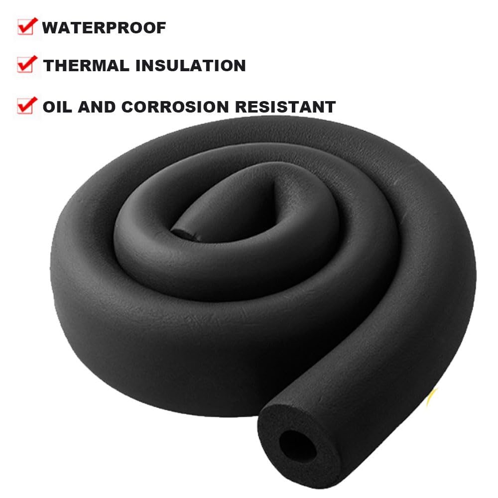 Pipe Insulation Foam Tube 1 inch,Foam Tubing1 for Pipeline,Guitar Rack , Utensils,and Roof Rack, etc (1" ID X 1-23/32"OD-6Ft)