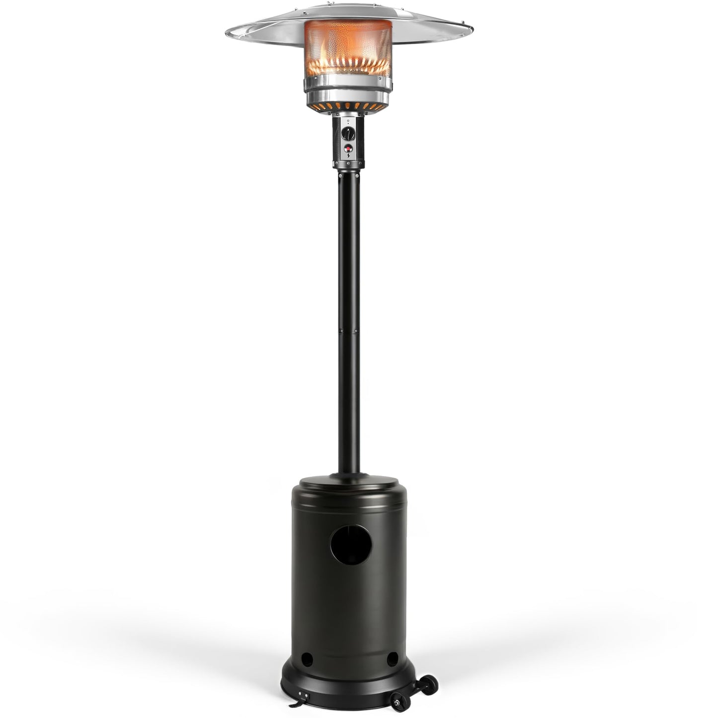 MAJARO 50,000 BTU Outdoor Propane Patio Heater with Wheels – Durable Powder-Coated Steel Gas Heater with Easy Ignition & Safety Shut-Off for Patio, Backyard, Garden, Restaurant