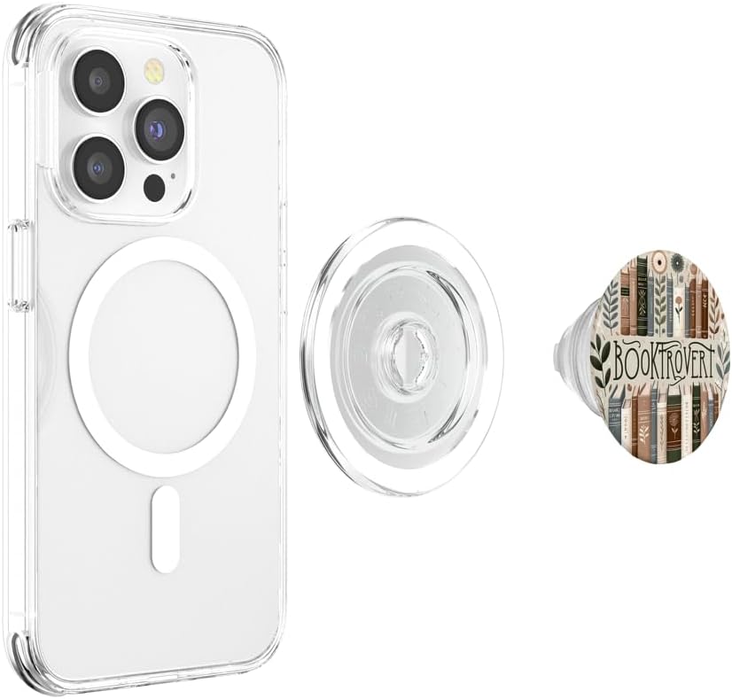 Book Lover Read Introvert Librarian Book Lover Reading Flower Floral Cute Reader Booktrovert PopSockets PopGrip