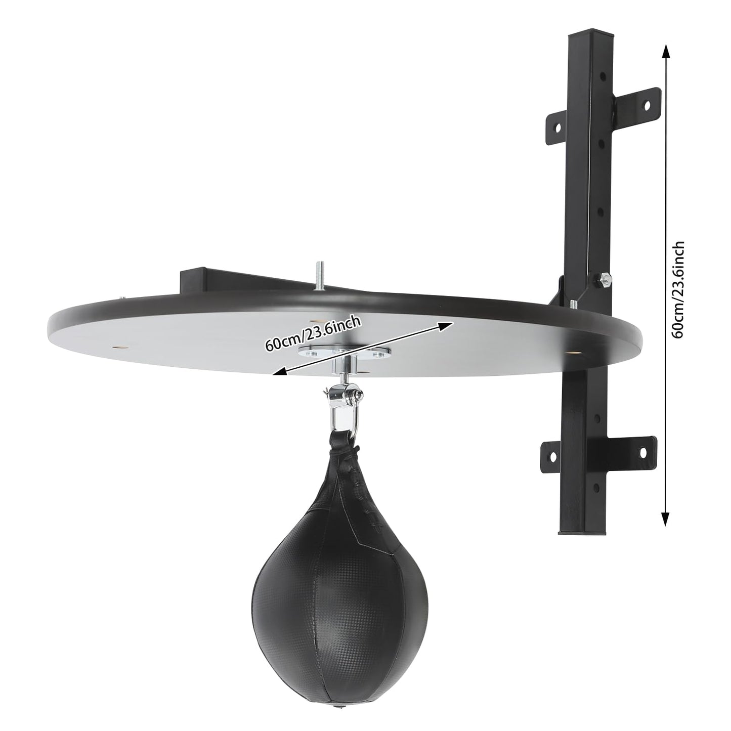 Speed Bag Platform Kit for Indoor Boxing, Heavy Duty Speed Bag for Boxing Training Equipment with Punching Ball, Adjustable Height Wall Mounted Speedbag Platform for Home Gym