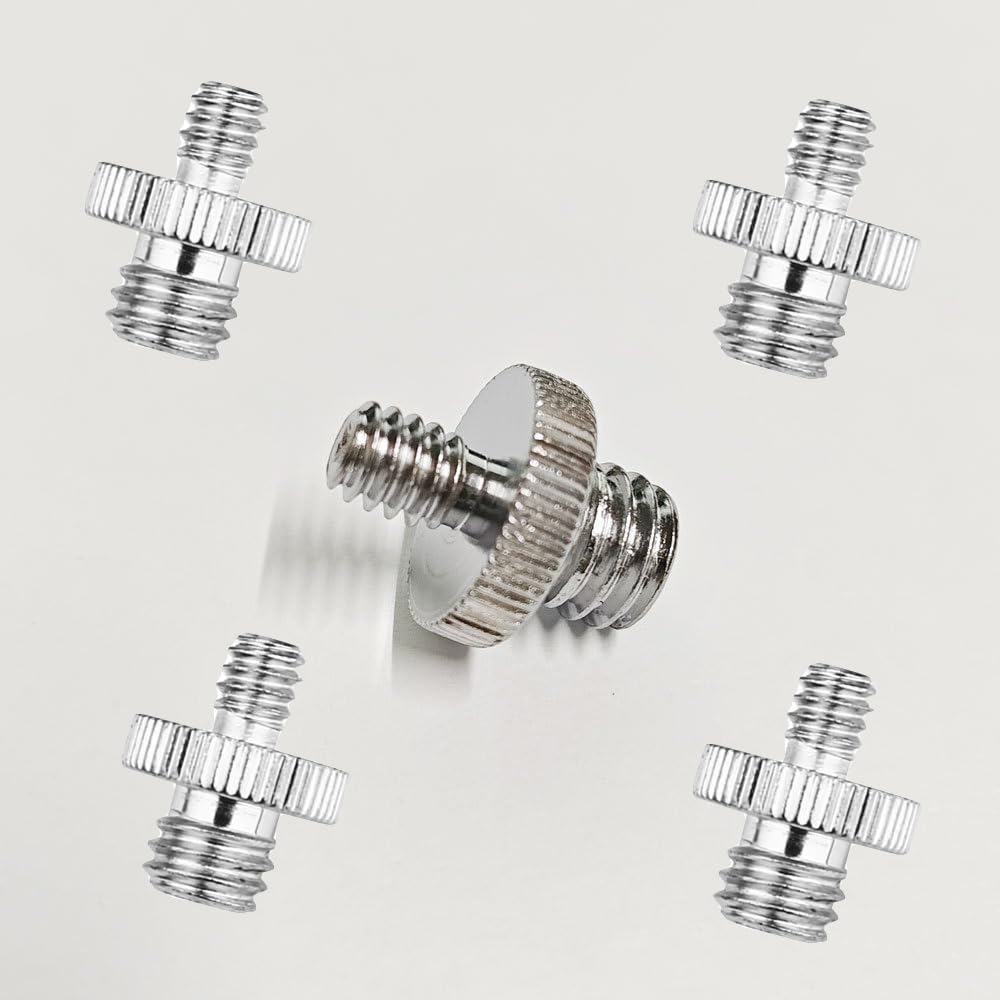 ThtRht 6 Pack 1/4 inch 3/8 inch 3/8'' 1/4''-20 Camera Tripod Adapter to Light Stand Adapter to Tripod Screws Adapter