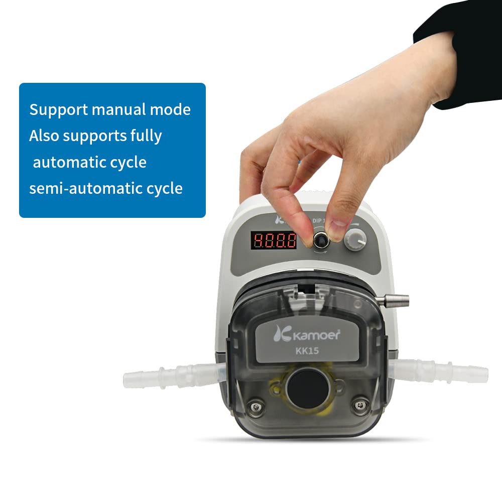 Kamoer DIP1500 Peristaltic Pump 24V 1500ml/min High Flow Intelligent Variable Speed 0.1-400rpm Liquid Dosing Pump 3 Rotors LED Screen RS485 7.9mm x 11.1mm (IDxOD)