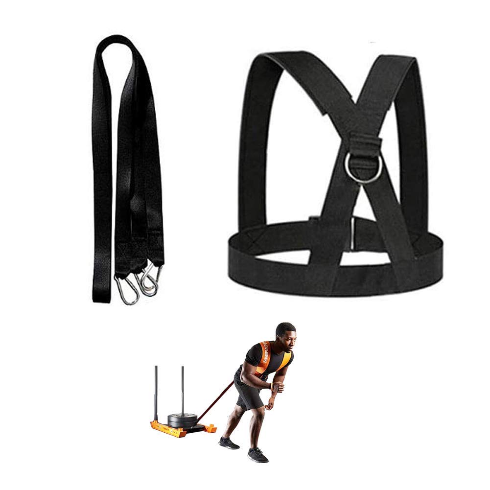 OYINDIZ Sled Harness, Weight Speed Sled Workout Tire Pulling Harness Resistance and Assistance Trainer Physical Training Resistance Rope Football Training Equipment Harness For Men and Women(6.6ft)