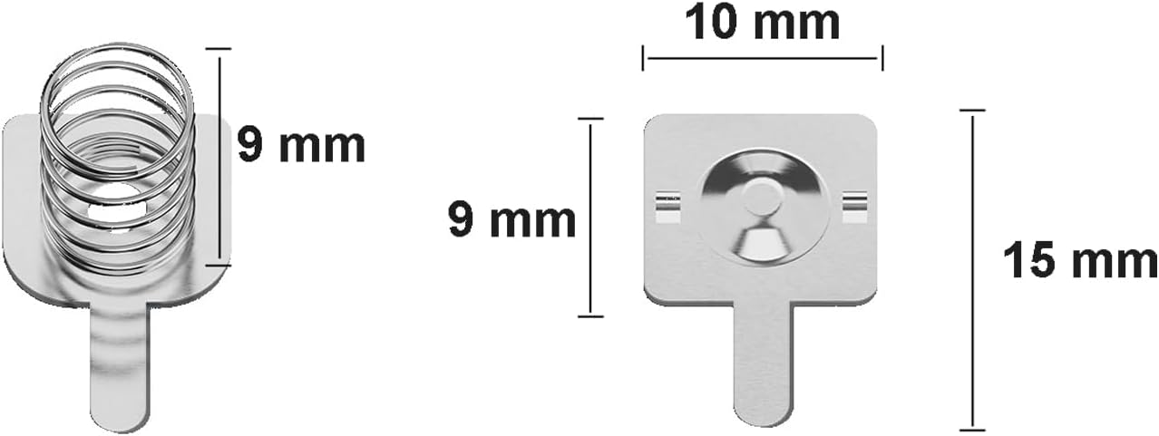 Harniruco 20 LifHap Pairs AA AAA Batteries Metal Battery Spring Contact Plate Replacement for Remote Control Battery