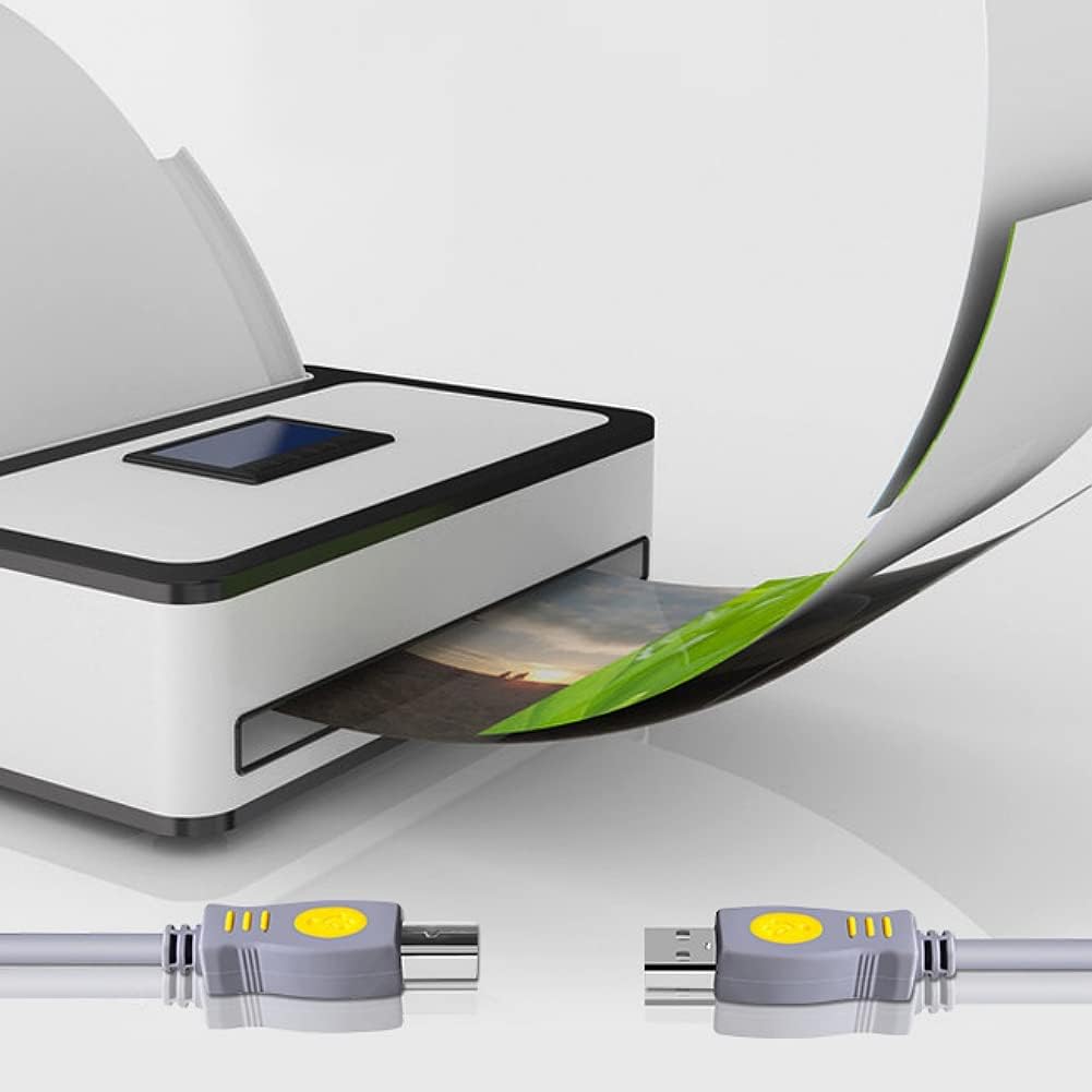 Vay Forwarg 2.0 2.0 5FT Printer Cable USB A to USB B Printer Dedicated Cable Male to Male Gray Suitable for Inkjet