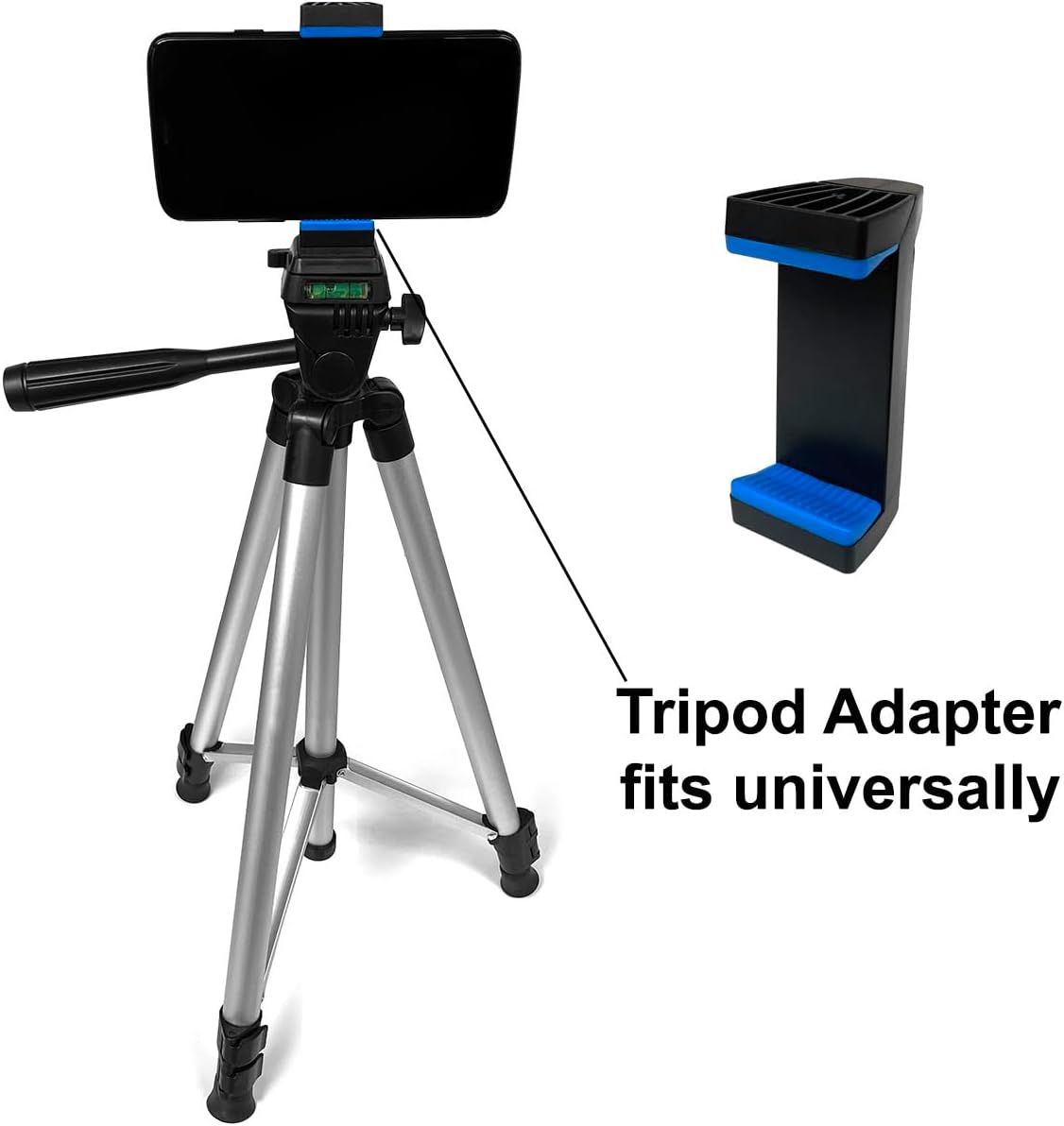 Acuvar 3.5" Universal Tripod Slim Smartphone Mount with Soft Protective Rubber Grip for iPhone, Android, and All