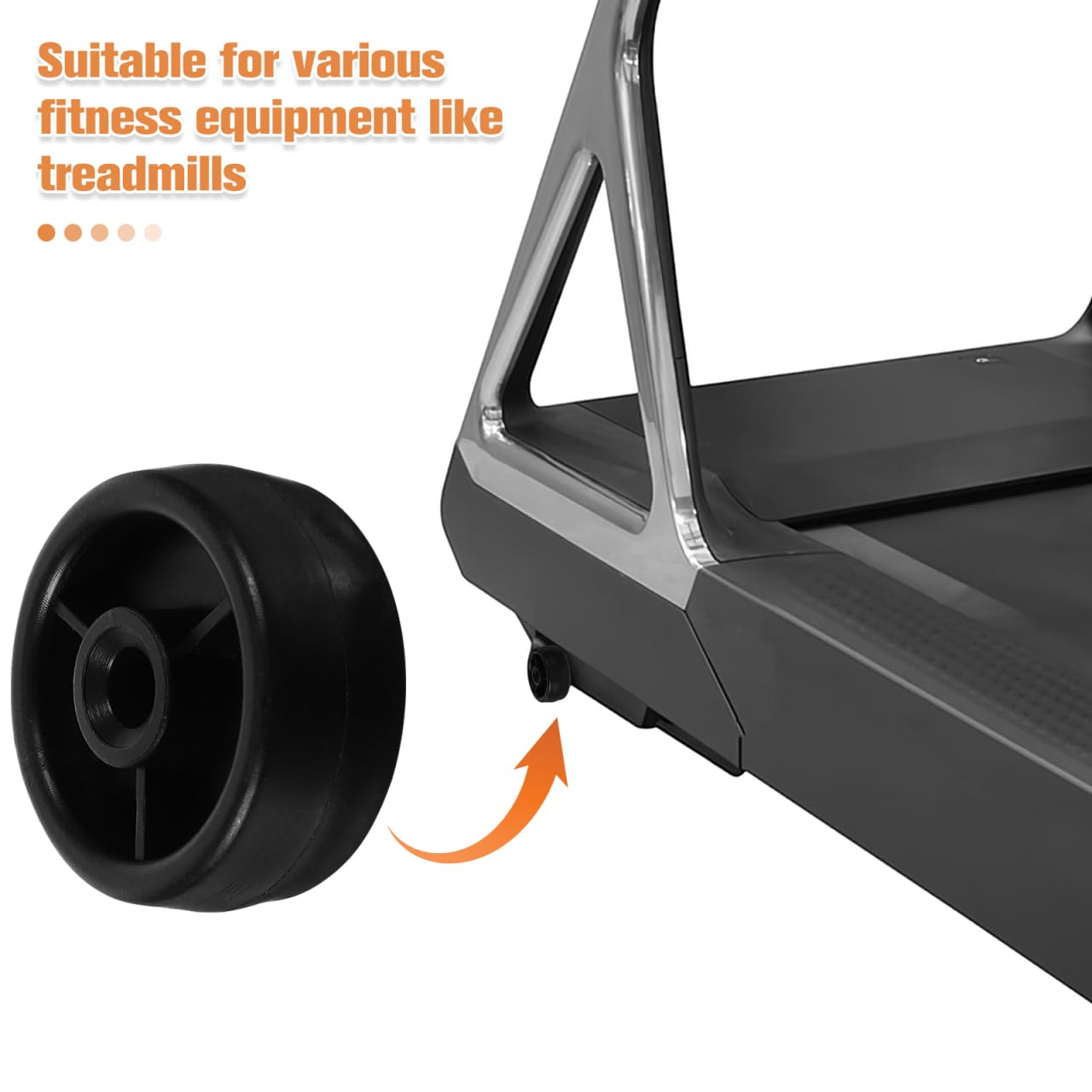 4pcs Fitness Equipment Caster Wheels for Treadmill Exercise Bike Roller Design for Easy Mobility Smooth Operation Versatile Use Home Gym