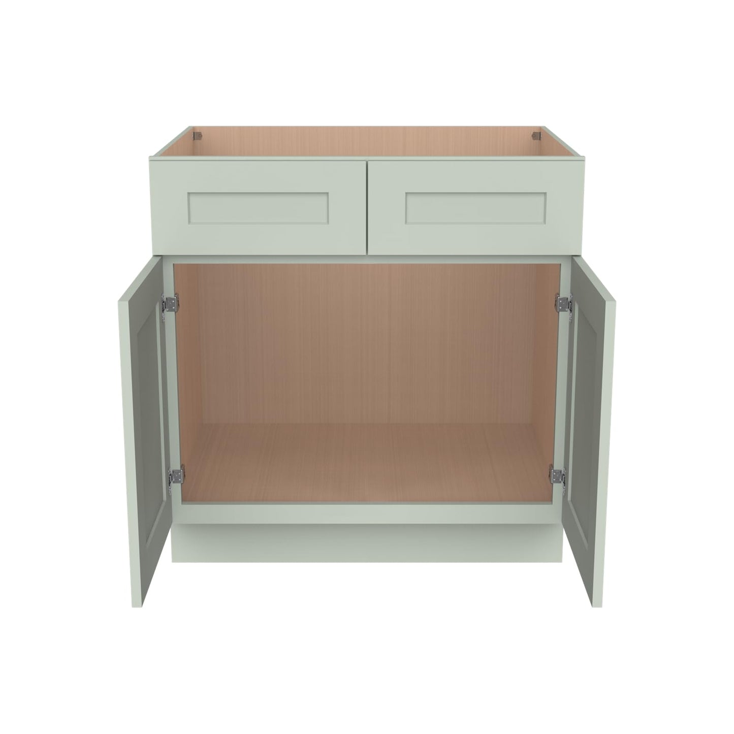 HCIOAN Solid Wood Frame Shaker Style RTA Sink Base Cabinet - 2 Doors, 1 False Drawer for Kitchen, Bathroom Vanity, Office Washroom (SK-Jade Green, 39" W x 24" D x 34.5" H)
