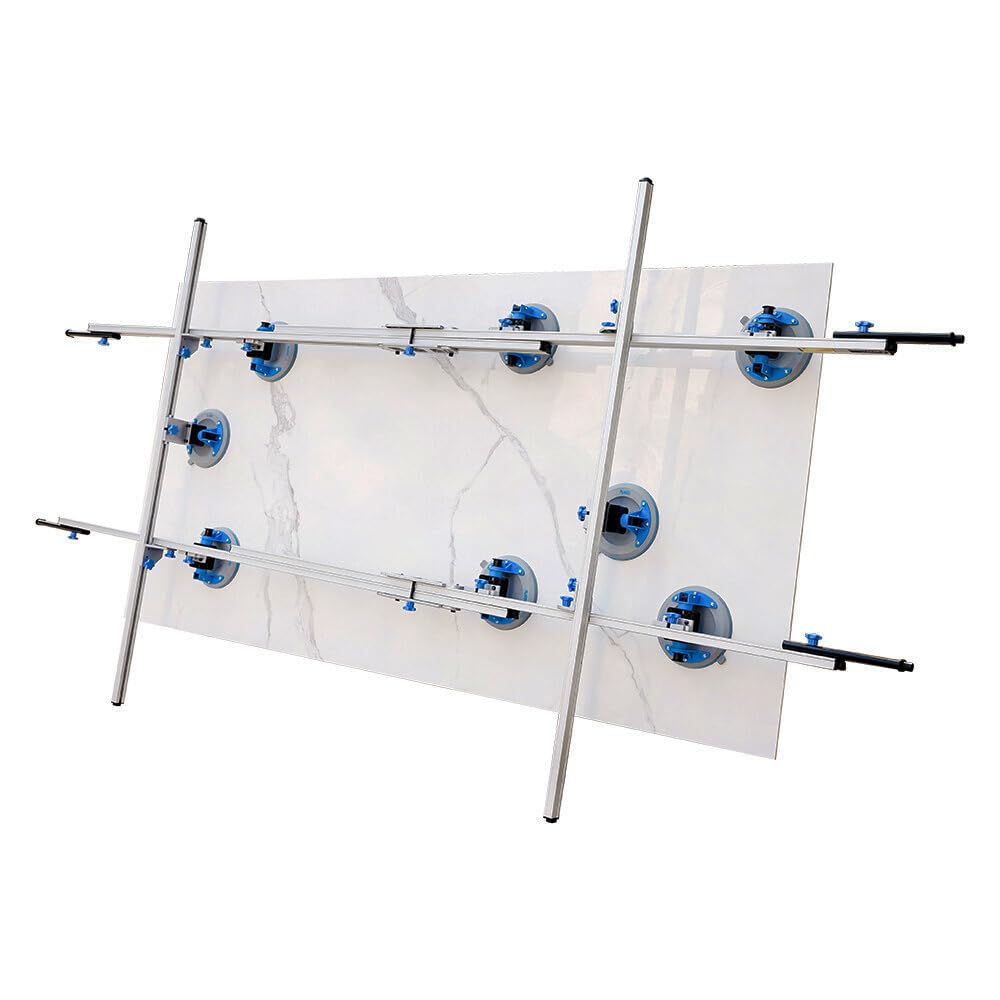 Raizi CarriX™ Telescopic large format tile carrier With 8 inch Rubber Vacuum Cups (1.9-3.6m(With Cross Bar))