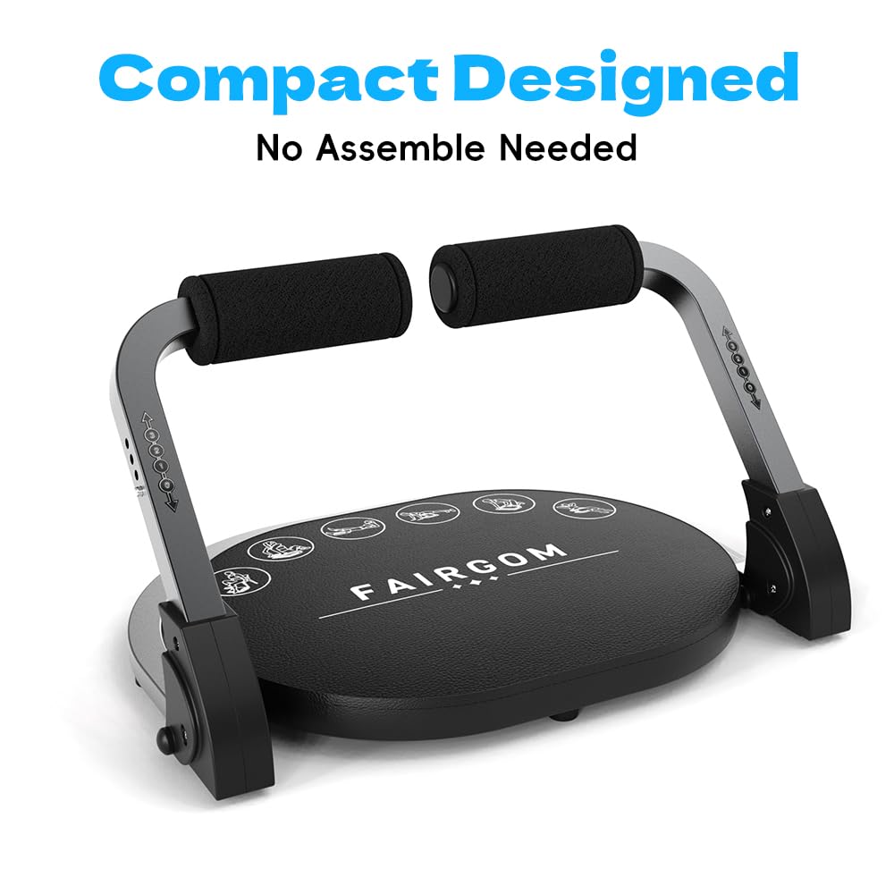 Fairgom Ab Machine for Home Gym, Abs Workout Equipment for Sit Up Exercise, Ab Trainer Machine with Resistance Bands, Abdominal Exercise Equipment for All Ages