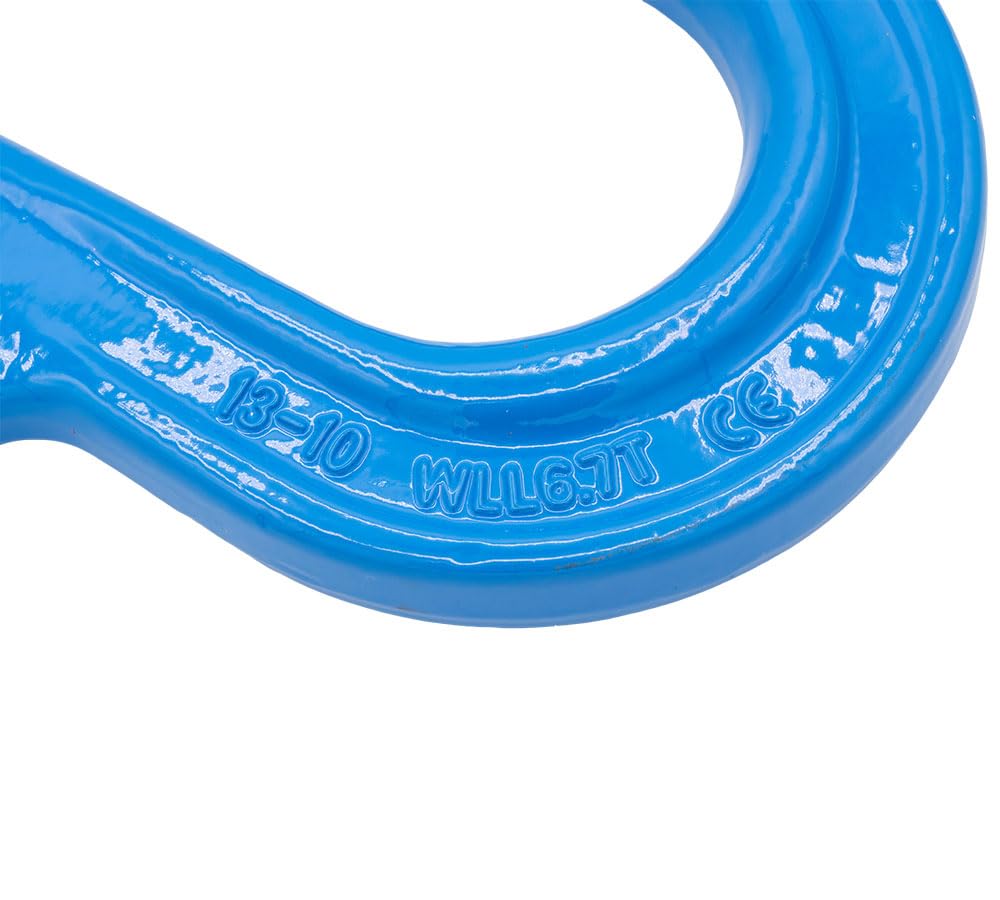 Mytee Products 2 Pack 1/2" G100 Eye Foundry Hook for Lifting & Rigging | 15,000 LBS WLL | 60,000 LBS Break Strength | Fits G100 1/2" Chains Wire Ropes Slings | Blue Alloy Steel
