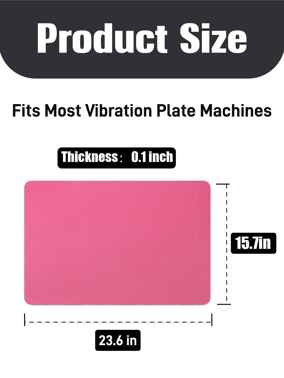 Pink Non-Slip Anti Vibration Mat for Vibration Plate Machine, Noise Reducing Floor Carpet Protector Pad & Exercise Accessory for Most Vibration Platform Machines (Only 1PC Pink Mat)