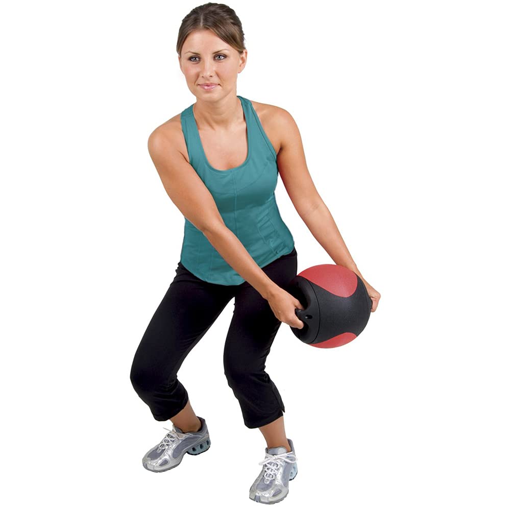 Aeromat Dual Grip Power Medicine Ball, 9cm/6-Pound, Black/Orange