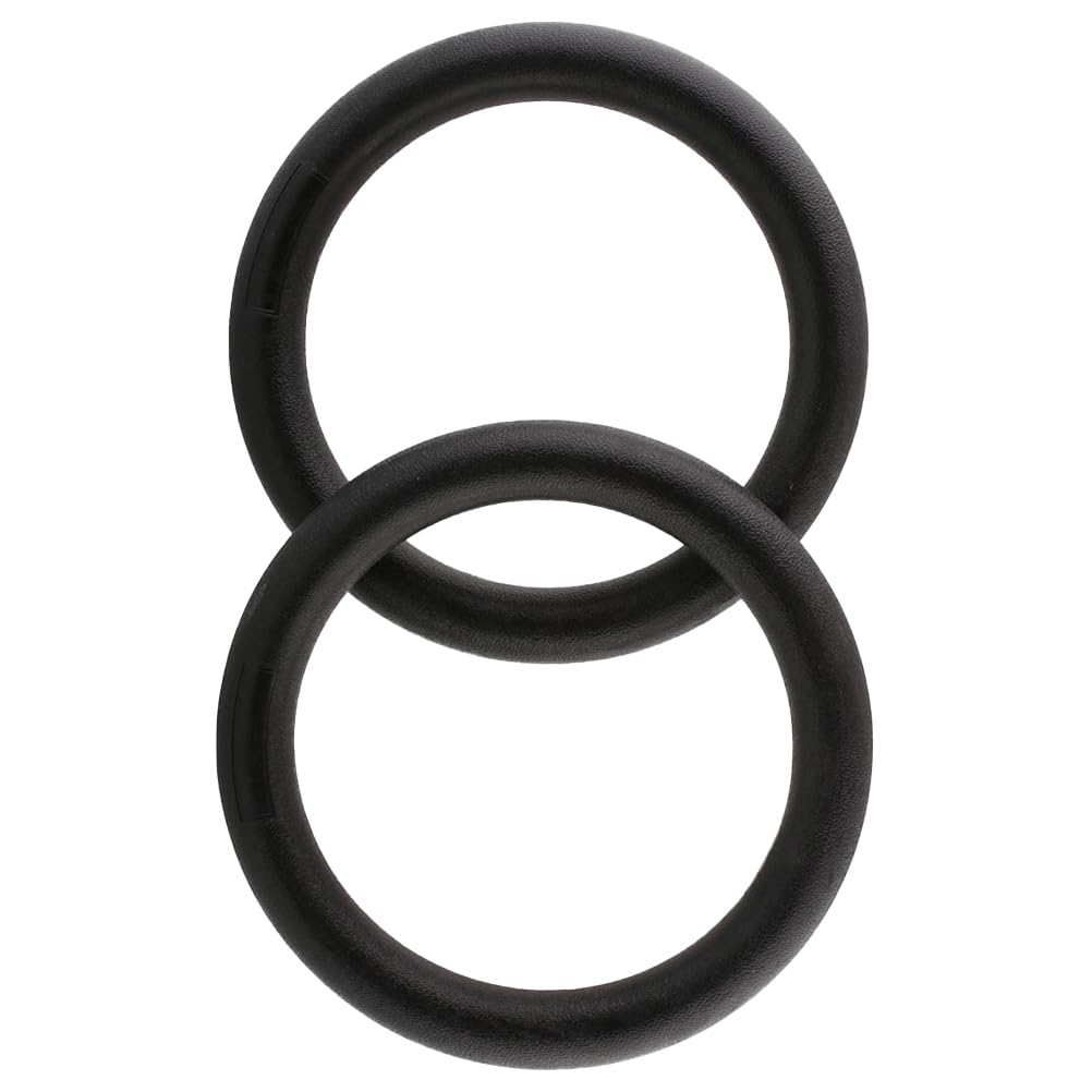 CLISPEED D Ring 2pcs Workout Ring Muscular Cross-Training Strength Bodybuilding Plastic Training Replacement Rings Gymnastic Bodyweight Black for Workouts Cross Gym Fitness