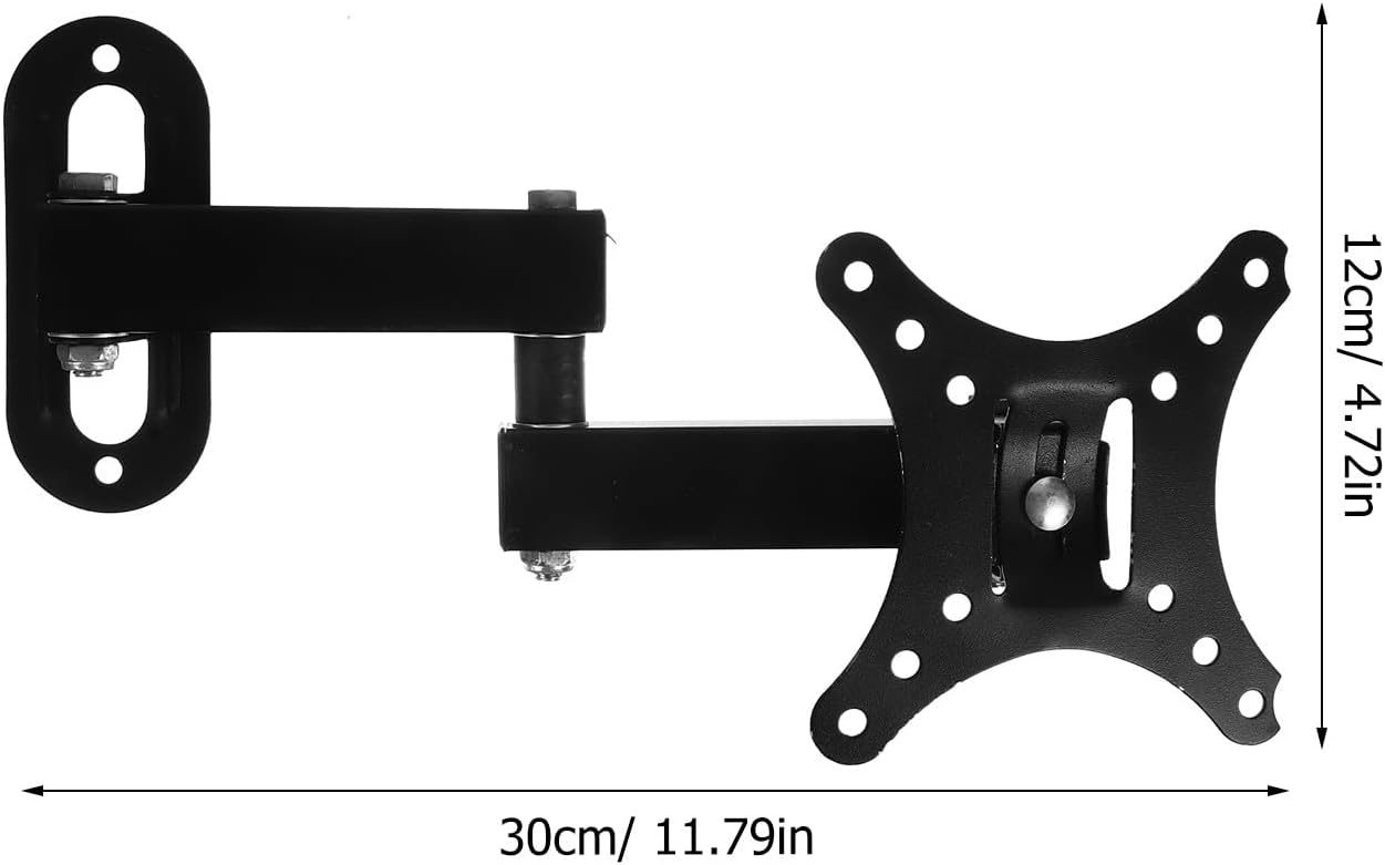 balacoo 14-27 Inch Adjustable Monitor Wall Mount Bracket for Computer Screens and Tvs, Fixed No-Drill Screen Holder