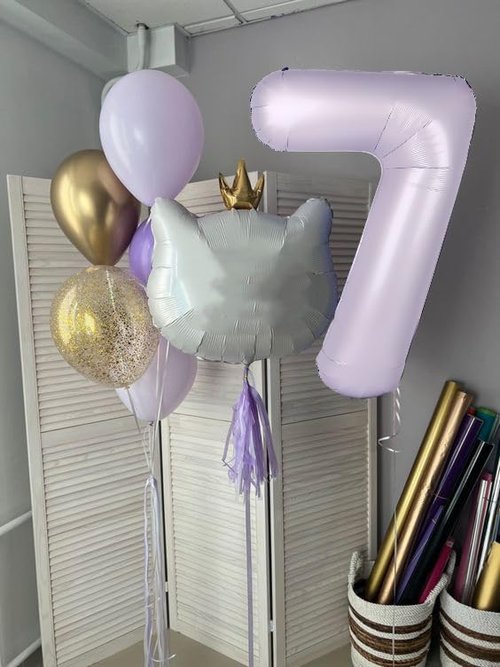 40 Inch Number 8 Balloon - Cream Purple 8th Birthday Decorations | Perfect for Men, Boys, Weddings & Graduations