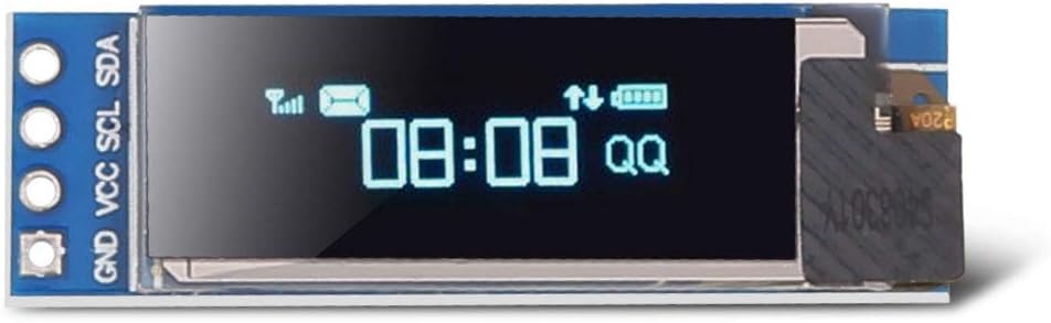 2pcs 0.91 I2C 0.91 inch I2C SSD1306 I2C 128x32 3.3V~5V Dorhea OLED Display Module IIC LED DC Display Module Blue LCD