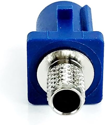 RG58 2pcs Automotive FAKRA Straight Plug Crimp Key Code C Blue GPS Telematics Navigation