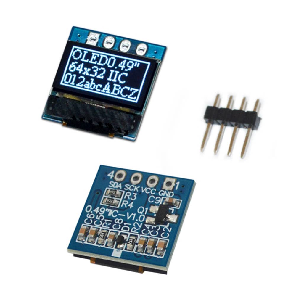 Senzooe 0.49 inch 4pin 64x32 SSD1315 OLED LCD module serial port IIC driver white light