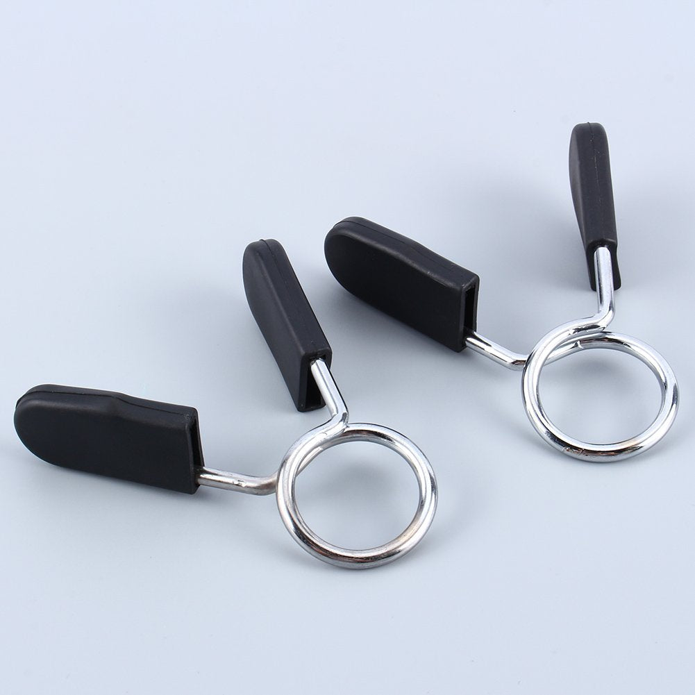 Barbell Collars, Secure Spring Lock Mechanism, Weight Clamps 1 Inch Barbell Compatible for Gym Powerlifting Weightlifting Home Workout Fitness Enthusiasts