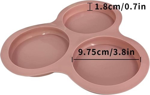 KVZVK Reusable Egg Pan for Air Fryer - Non-Stick 3-Cavity Baking Mold for Perfect Burgers